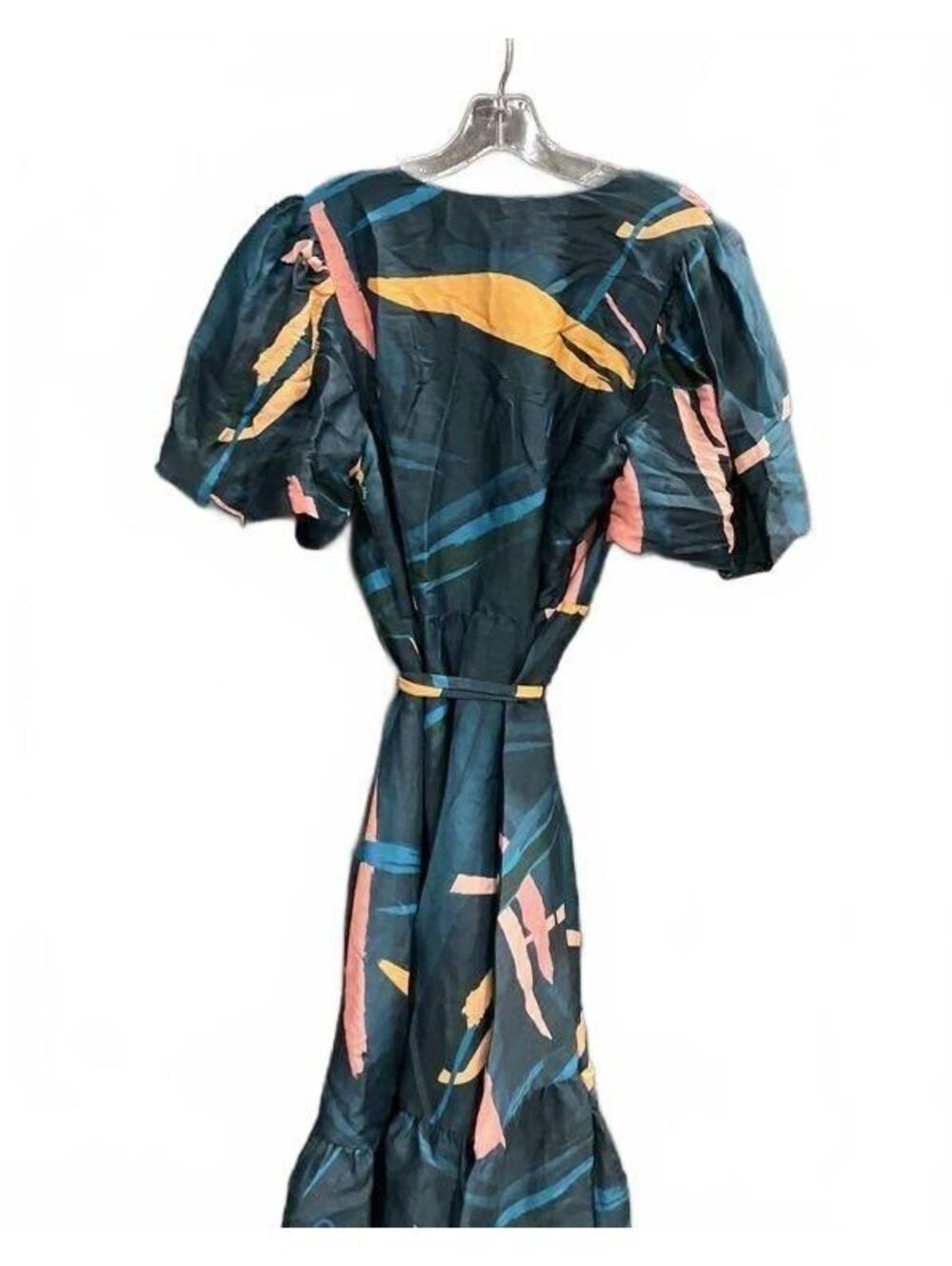 Vineyard Vines Marta's Vineyard Blue Silk Blend Printed Wrap Dress S - Picture 2 of 5